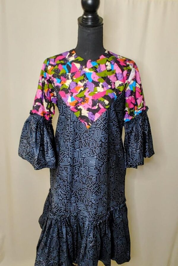 Mkpurunma Purple Bell Bottom Dress
